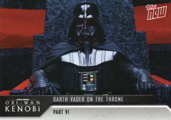 2022 Topps Now Star Wars: Obi-Wan Kenobi #28 Darth Vader on the Throne Front
