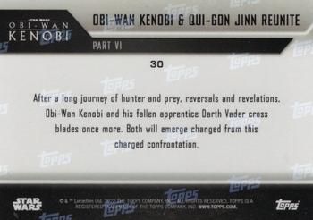 2022 Topps Now Star Wars: Obi-Wan Kenobi #30 Obi-Wan Kenobi & Qui-Gon Jinn Reunite Back