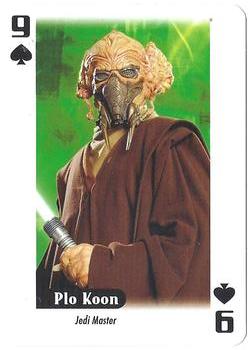 2007 Cartamundi Star Wars Heroes Playing Cards #9S Plo Koon Front
