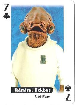 2007 Cartamundi Star Wars Heroes Playing Cards #7C Admiral Ackbar Front