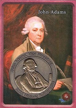 2022 Historic Autographs The Washington Chronicles - Challenge Coin Brass, Magenta Front #GWCC-13 John Adams Front