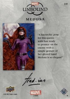 2021 Upper Deck Marvel Unbound #19 Medusa Back