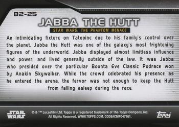 2021 Topps Star Wars Bounty Hunters - Bounty Level 2 #B2-25 Jabba the Hutt Back