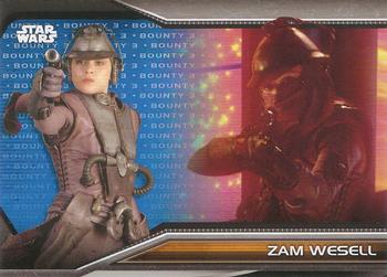 2021 Topps Star Wars Bounty Hunters - Bounty Level 3 Blue #B3-1 Zam Wesell Front