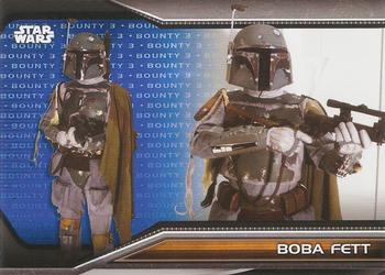2021 Topps Star Wars Bounty Hunters - Bounty Level 3 Blue #B3-9 Boba Fett Front