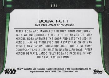 2021 Topps Star Wars Bounty Hunters - Feared Mercenaries #I-B1 Boba Fett Back