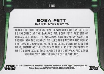 2021 Topps Star Wars Bounty Hunters - Feared Mercenaries #I-B5 Boba Fett Back