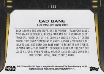 2021 Topps Star Wars Bounty Hunters - Feared Mercenaries #I-C10 Cad Bane Back