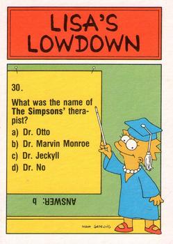 1990 Topps The Simpsons UK #5 No more television--for all eternity! Back