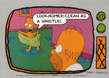 1990 Topps The Simpsons UK #27 Look Homer, clean as a whistle! Front