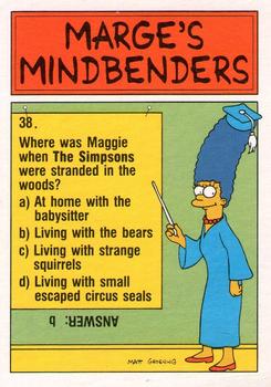 1990 Topps The Simpsons UK #31 Maggie? Lisa? You in there? Back