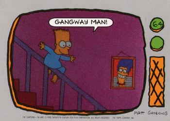 1990 Topps The Simpsons UK #64 Gangway man! Front