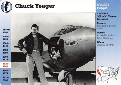 1994-01 Grolier Story of America Cards #1.3 Chuck Yeager Front