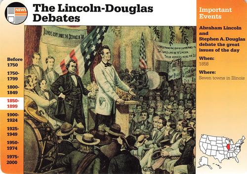 1994-01 Grolier Story of America Cards #1.8 The Lincoln-Douglas Debates Front