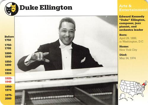 1994-01 Grolier Story of America #1.17 Duke Ellington Front