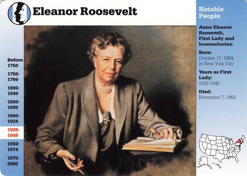 1994-01 Grolier Story of America Cards #5.1 Eleanor Roosevelt Front