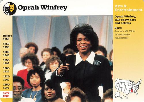 1994-01 Grolier Story of America Cards #7.16 Oprah Winfrey Front