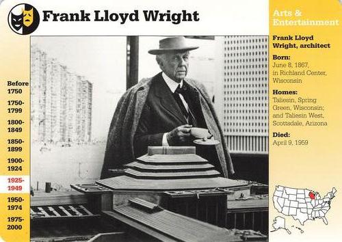 1994-01 Grolier Story of America Cards #7.17 Frank Lloyd Wright Front