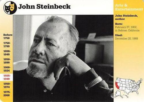 1994-01 Grolier Story of America Cards #7.18 John Steinbeck Front