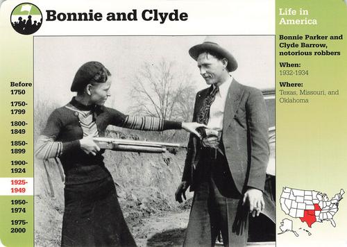 1994-01 Grolier Story of America #8.12 Bonnie and Clyde Front