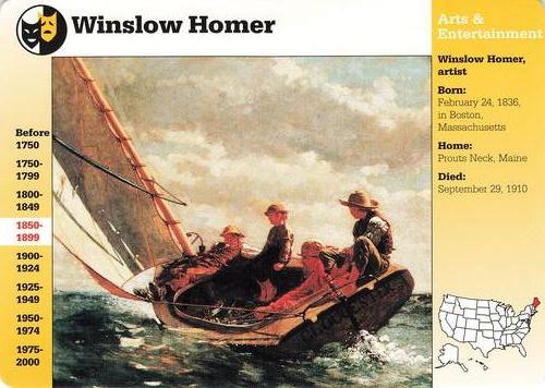 1994-01 Grolier Story of America Cards #8.17 Winslow Homer Front