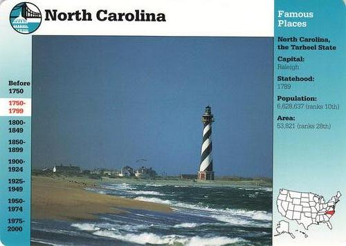 1994-01 Grolier Story of America #9.5 North Carolina Front