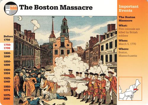 1994-01 Grolier Story of America Cards #9.8 The Boston Massacre Front