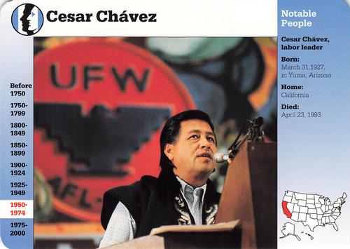 1994-01 Grolier Story of America Cards #10.2 Cesar Chávez Front