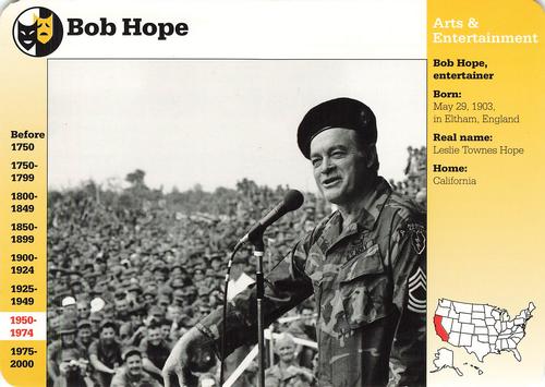 1994-01 Grolier Story of America Cards #10.17 Bob Hope Front