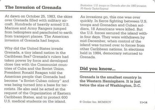 1994-01 Grolier Story of America #11.14 The Invasion of Grenada Back