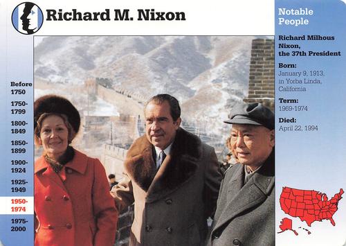 1994-01 Grolier Story of America #12.1 Richard M. Nixon Front