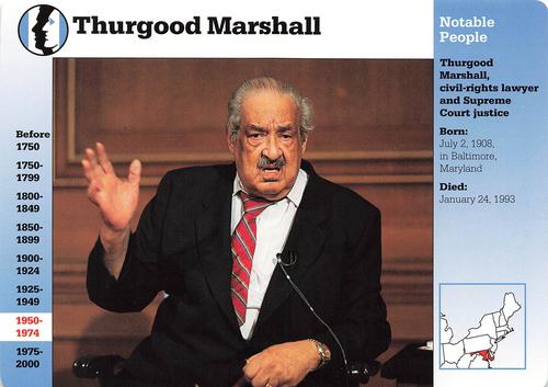 1994-01 Grolier Story of America #12.4 Thurgood Marshall Front