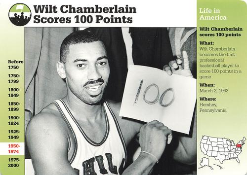 1994-01 Grolier Story of America #12.13 Wilt Chamberlain Scores 100 Points Front