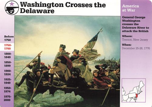 1994-01 Grolier Story of America Cards #13.13 Washington Crosses the Delaware Front