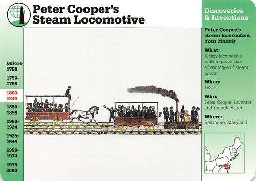 1994-01 Grolier Story of America Cards #14.15 Peter Cooper's Steam Locomotive Front
