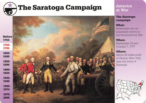 1994-01 Grolier Story of America Cards #20.14 The Saratoga Campaign Front