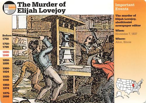 1994-01 Grolier Story of America Cards #22.2 The Murder of Elijah Lovejoy Front