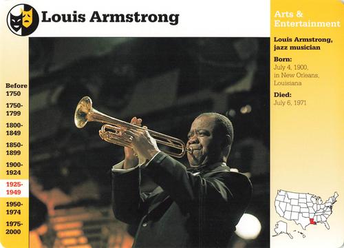 1994-01 Grolier Story of America #23.18 Louis Armstrong Front