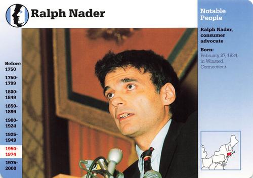 1994-01 Grolier Story of America Cards #24.3 Ralph Nader Front
