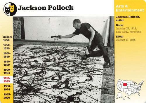 1994-01 Grolier Story of America Cards #25.18 Jackson Pollock Front