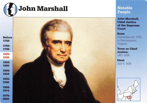1994-01 Grolier Story of America Cards #27.1 John Marshall Front