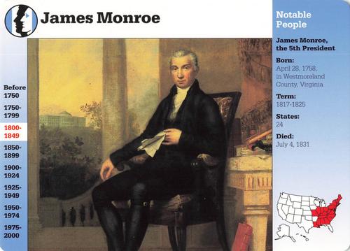 1994-01 Grolier Story of America #29.1 James Monroe Front