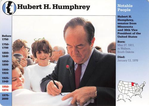 1994-01 Grolier Story of America Cards #29.2 Hubert H. Humphrey Front