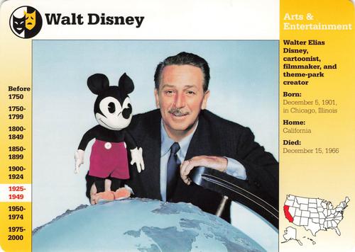 1994-01 Grolier Story of America Cards #29.17 Walt Disney Front