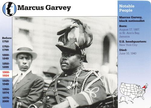 1994-01 Grolier Story of America Cards #31.2 Marcus Garvey Front