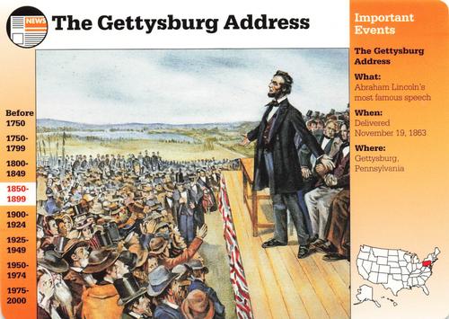 1994-01 Grolier Story of America Cards #31.7 The Gettysburg Address Front