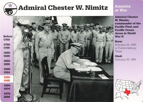 1994-01 Grolier Story of America #33.14 Admiral Chester W. Nimitz Front