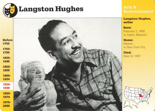 1994-01 Grolier Story of America Cards #33.17 Langston Hughes Front