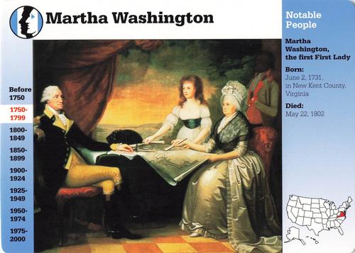 1994-01 Grolier Story of America Cards #34.1 Martha Washington Front