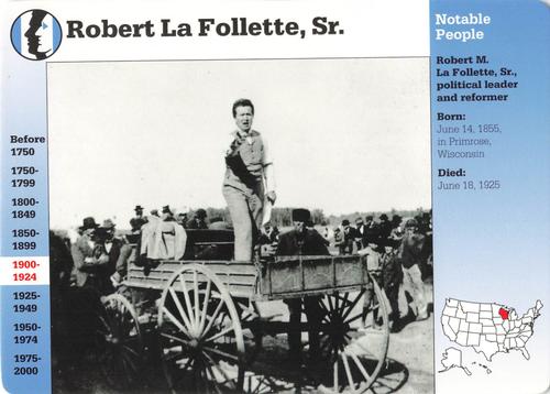 1994-01 Grolier Story of America #36.2 Robert La Follette, Sr. Front